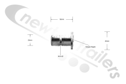 WN-100BOL-110-05-G Fliegl Aggregate Pushout Grease / Lubrication Tap / Nipple