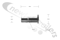 WN-100BOL-102-05-G Fliegl Aggregate Pushout Grease / Lubrication Tap / Nipple