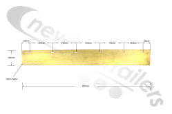 AASW00111-011002-004 Fliegl Aggregate Pushout Sealing Plate 10 x 100 x 820 mm Left Hand