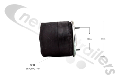 05.429.43.91.0 BPW Air Bag with Single Bolt Mounting Plate