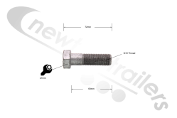 02.5030.03.11 BPW Hex Screw 60mm Long