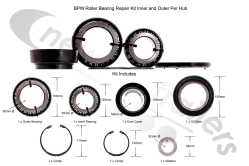 09.801.08.41.0 BPW Roller Bearing Repair Kit Inner and Outer Per Hub