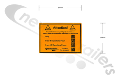 Fliegl Maintenance Sticker Fliegl Maintenance Sticker