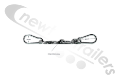 2941030 + 10MGALLC07 Newton Trailers LUCK Door Retainer Chain