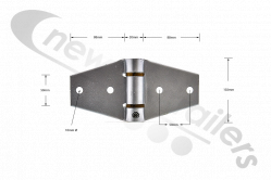 145630S Stas Galvanised hinge for hinged underrun bar