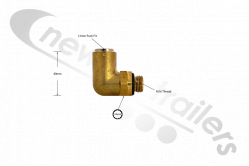 TG6619 M16 Brass Elbow with 12mm push fit pipe fitting