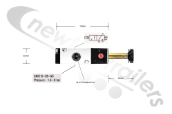 CKV210/08/NC Air Lock Valve 3/2 1/4" - Normally Closed