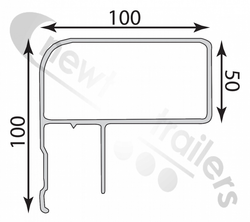 ASGK500/2/DPGK Side Rail Corner Profile Double Item With Fitting Kit