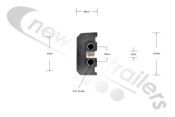 ASGLKW01-080001-101-04-A Fliegl Aggregate Pushout Glidingblock (pushing mechanism)