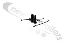 13-0332-281 Aspoeck ASS3 Connector 3 Male Plug Female Pin Black - Kit including boots